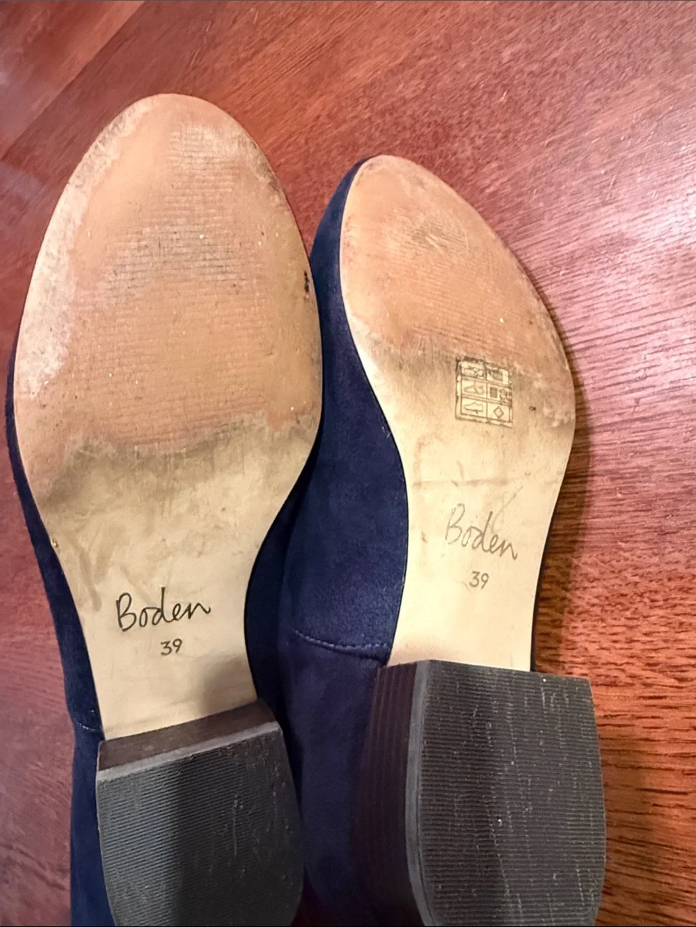 Boden Navy Suede Over-the-Knee Boots